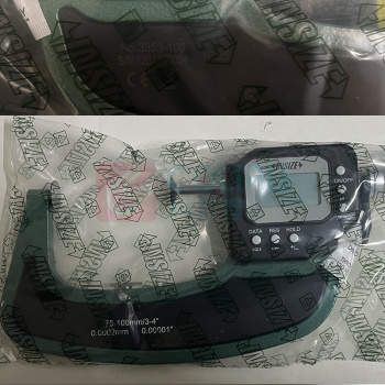 英示 INSIZE 高精度快速数显盘形千分尺 3353-100 75-100mm 可传输数据 带校对杆 数显公法线千分尺 带外检