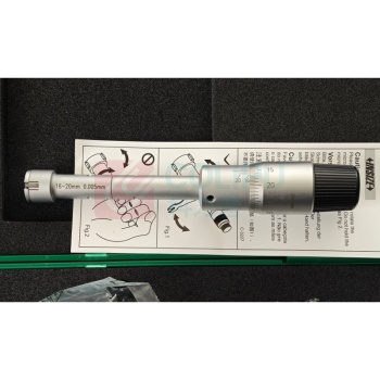 英示 INSIZE 三点内径千分尺 JC5172-202C 精度0.005mm 不含检测费 包含的千分尺:12-16mm,16-20mm 校对环规(标配):φ16mm 延长杆(标配):150mm