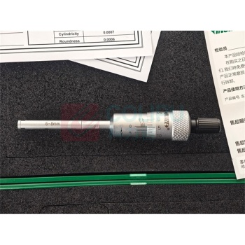 英示 INSIZE 三点内径千分尺 JC5172-123C 精度0.003mm 不含检测费 包含的千分尺:6-8mm, 8-10mm, 10-12mm 校对环规(标配):φ6mm, φ8mm, φ10mm 延长杆(标配):100mm