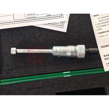 英示 INSIZE 三点内径千分尺 JC5172-123C 精度0.003mm 不含检测费 包含的千分尺:6-8mm, 8-10mm, 10-12mm 校对环规(标配):φ6mm, φ8mm, φ10mm 延长杆(标配):100mm