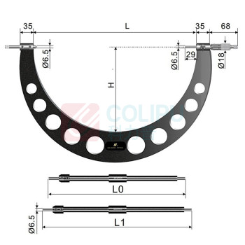 成量 外径千分尺 测量范围400-500mm 分度值0.01mm 精度0.013mm  起订量1发货