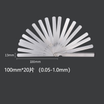 晶花 塞尺 100mm*20片 0.05-1.0mm 精度:0.05mm 不含检测费用