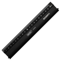 得力工具 铝合金防护尺 DL8220 200mm (黑)