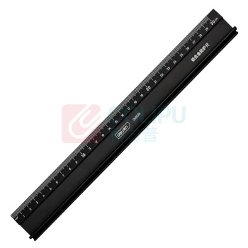 得力工具 铝合金防护尺 DL8230 300mm (黑)