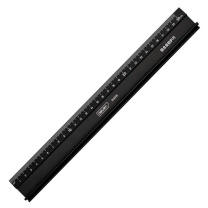 得力工具 铝合金防护尺 DL8230 300mm (黑)