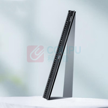 得力工具 铝合金防护尺 DL8230 300mm (黑)