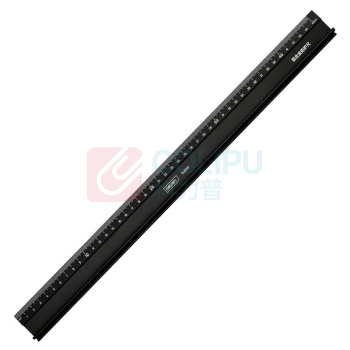 得力工具 铝合金防护尺 DL8245 450mm (黑)