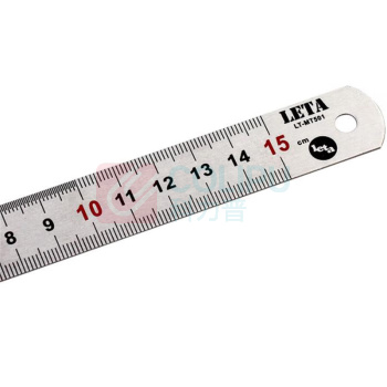 勒塔 LETA 不锈钢直尺 LT-MT501 15cm (银色)