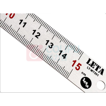 勒塔 LETA 不锈钢直尺 LT-MT501 15cm (银色)