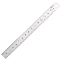 得力 deli 钢直尺 DL8015 150mm (银色)