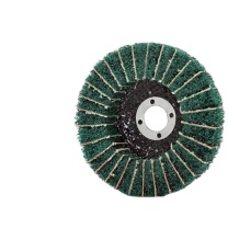 安赛瑞 百洁布抛光轮 7A01315 10个立式 100x100mm (夹砂绿色) 超细纤维