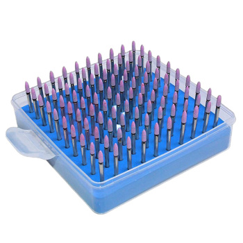 金信 磨头 红刚玉 3mm 椭圆尖 100支/盒