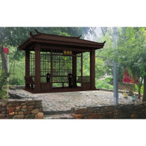 皇埔 实木仿古四角亭 地板3*5米