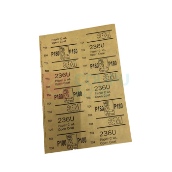 3M 长方形干磨机砂纸 236U-95x178/4+4 P180