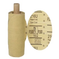 3M 粘胶砂纸 216U 180# 直径127mm 175张/卷 (黄色) 材质氧化铝
