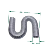 迈恻亦 纯铝排气耐高温伸缩管 AG-90-3 直径90mm 长3m 加厚纯铝材质