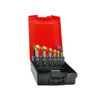 Format 锪孔钻套装 14660005 6.3-8.3-10.4-12.4-16.5-20.5mm,120° 最小起订量1/材料 HSS,TiN coated