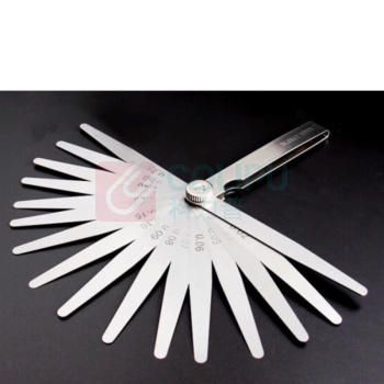 得力工具 DL9504塞尺150Lx0.02-1.00mm_17件套(银)(把)