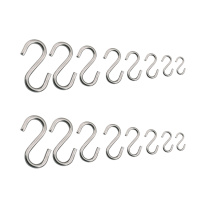 安赛瑞 304不锈钢S型挂钩 23174 M5×54mm (20个装)