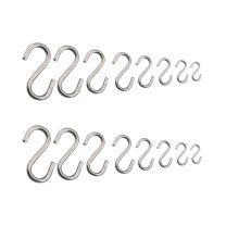 安赛瑞 304不锈钢S型挂钩 23176 M8×81mm (20个装)