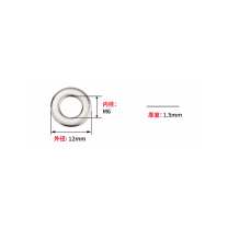 大工象 大垫圈 不锈钢304 内径6*外径12*厚度1.5mm