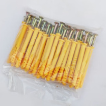 DYQT 小黄鱼膨胀管 10*60mm 20套/包 (黄色)