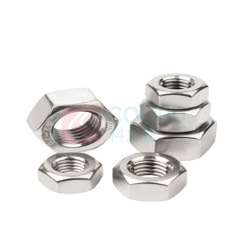工邦达 六角薄螺母 M10×6×1.25mm 不锈钢_A2-70级 GB/T6172.1厚度5 10个起订