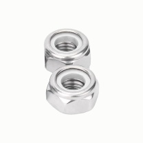 毅螺 非金属嵌件六角法兰面锁紧螺母 M6×6×1mm SUS304_无表面处理要求_A2-70级 起订量10个