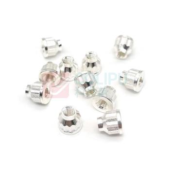 工邦达 十二角头自锁螺母 GH2132镀银 0508Ag MJ5×0.8×7mm
