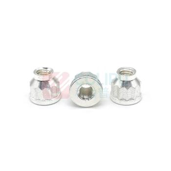 工邦达 十二角头自锁螺母 GH2132镀银 0508Ag MJ5×0.8×7mm