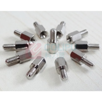 泰创健 六角螺母 #4 厚2mm 镀镍英制铜柱4-40