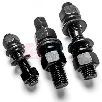 晶事达 双头螺栓螺丝套装 全牙 M14x85 8.8级35CrMoA 1杆+2母+2平+2弹 HG20634