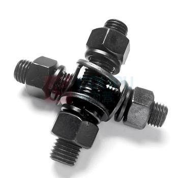 晶事达 双头螺栓 全牙 M24×120 10.9级 35CrMo HG/T20634 含2螺母+2平垫+2弹垫