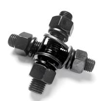 晶事达 双头螺栓 全牙 M24×120 10.9级 35CrMo HG/T20634 含2螺母+2平垫+2弹垫