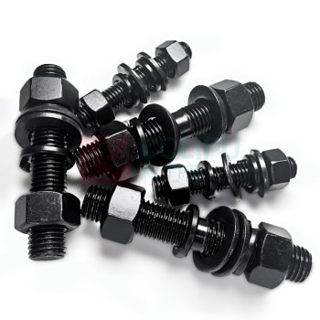 晶事达 双头螺栓 全牙 M24×120 10.9级 35CrMo HG/T20634 含2螺母+2平垫+2弹垫
