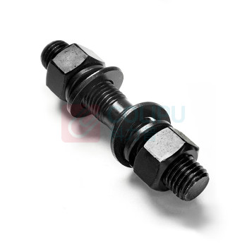 晶事达 双头螺栓 全牙 M24×120 10.9级 35CrMo HG/T20634 含2螺母+2平垫+2弹垫