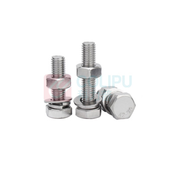 晶事达 成套六角螺栓 M20×90\316L 含1个螺母1个平垫1个弹垫