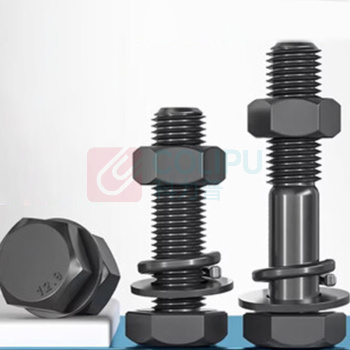 天卓五金 成套六角头螺柱 M8*45mm 35CrMo (黑) 5套/包