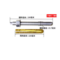 双亿 不锈钢倒锥膨胀螺栓 M16*190 不锈钢材质 含药剂