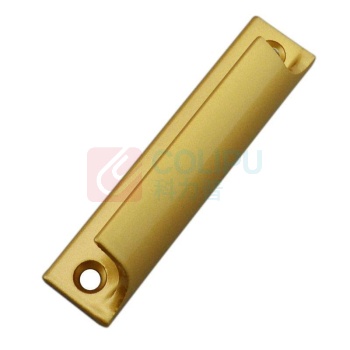 罗德力 铝合金V型拉手 孔距76mm 2个装 (金色) 配安装螺丝