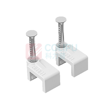 信霆 方形钢钉线卡 钢钉线卡 固线夹线卡 XTXKF04 方4mm (白) 100个/包