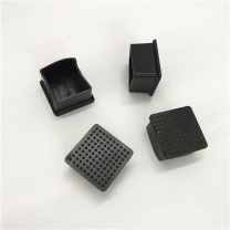 也特 不锈钢管外套脚套 橡胶脚套管塞堵头方管脚架垫套外胶套 40x40mm