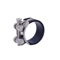 天卓五金 抱箍喉箍 60-63mm 304带胶条 宽度22mm,螺杆M6*60mm