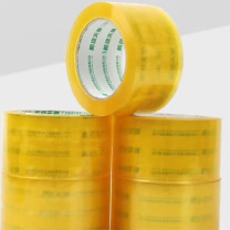 天章办公 胶带 高品质高透明封箱胶 淡黄色超透明宽胶带打包封箱胶带 60mm*200y(182.8米/卷)*50um 5卷