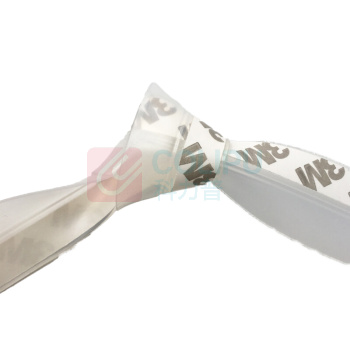 安赛瑞 硅橡胶密封条(含3M背胶)减震隔音降噪硅橡胶密封条 硅胶条 22259 宽35mm×5m (透明)