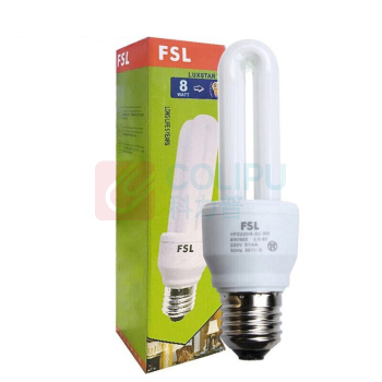 FSL 节能灯 大螺口 T4 2U-8W-E27 (白光) 10支装