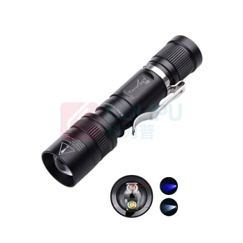 TANK007 手电筒 F2 LED+紫外光 电压1.5V 功率3W 电池AA*1 材质铝合金