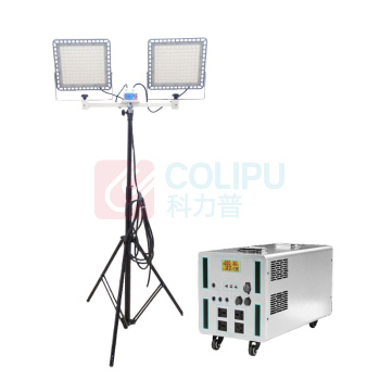 和齐顺 Hikesun 移动抢修灯 HQS-QX03GZ 24V 3000W IP65 LED 锂电池供电 (银色)