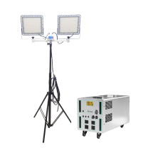 和齐顺 Hikesun 移动抢修灯 HQS-QX03GZ 24V 3000W IP65 LED 锂电池供电 (银色)