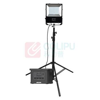 通明 TORMIN 充电式升降移动工作灯 ZW3531-2000 100W DC24V IP65 LED 锂电供电 2.8m 19.5h (黑色)